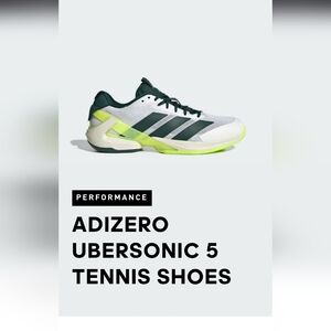 ADIZERO ADIDAS NWT White and Dark Teal Men's Athletic Sneakers 11.5